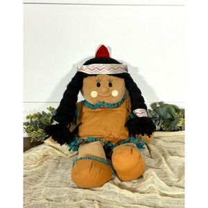 1995 16" lil Pocahontas Gibson Greetings Thanksgiving plush holiday stuffed doll